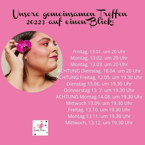 Termine Selbstwertköniginnen-Club